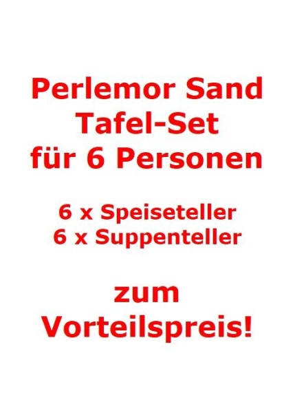 like. by Villeroy & Boch Perlemor Sand Tafel-Set für 6 Personen / 12 Teile