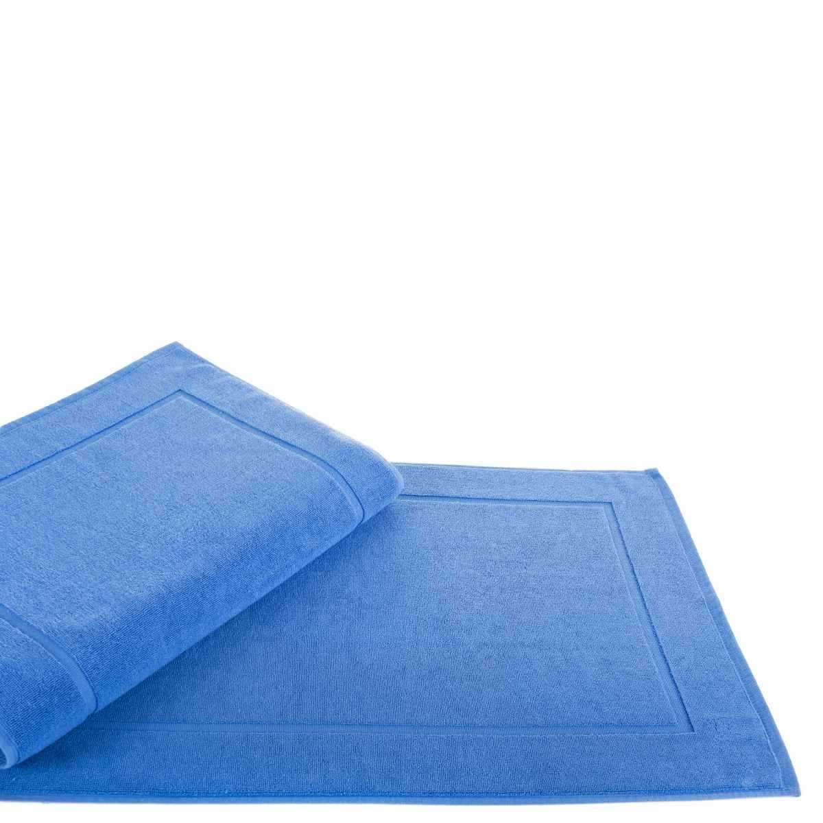 etérea Carli 2er Set Badematte Duschvorleger Baumwolle – Blau 50×80 cm