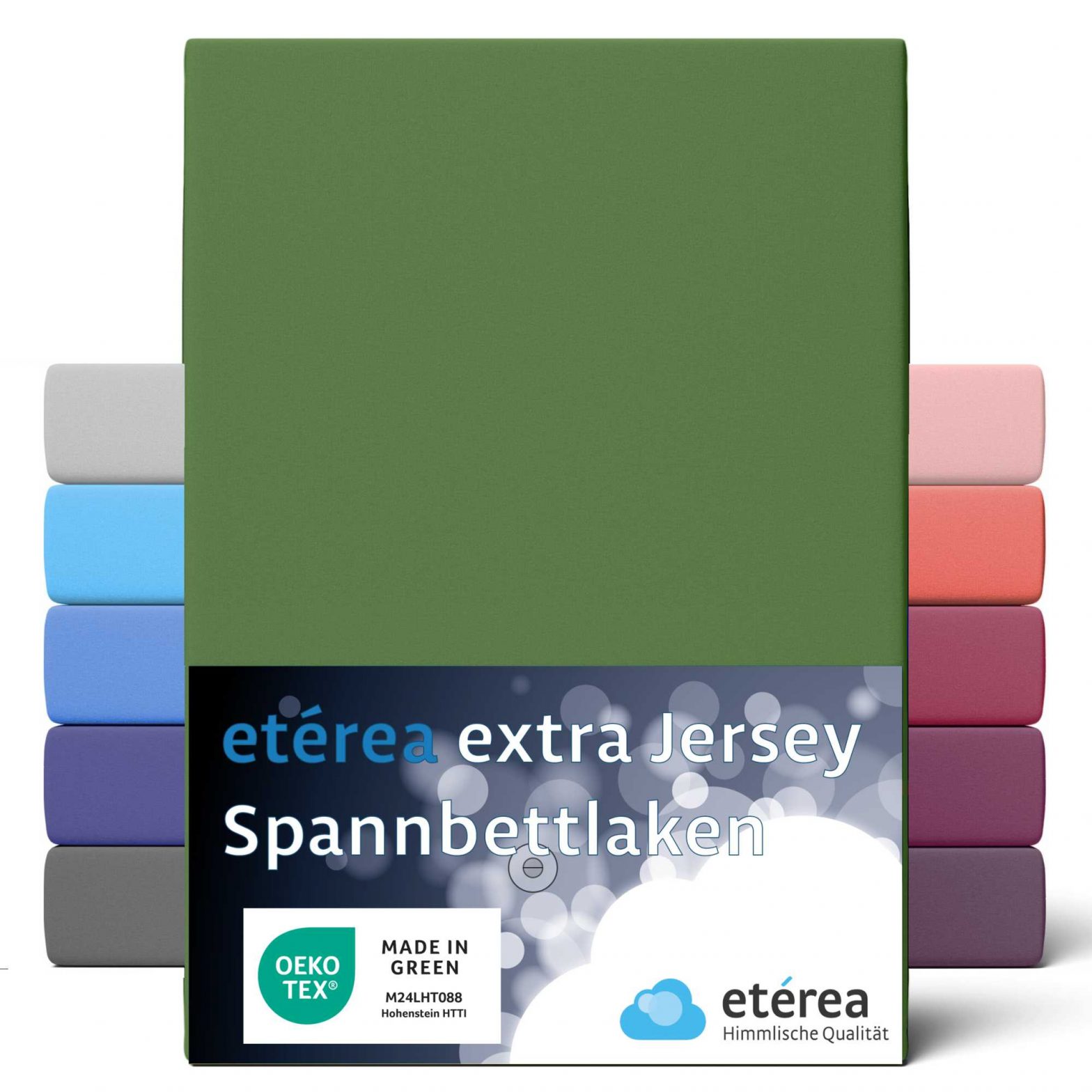 etérea Extra Jersey Spannbettlaken Kaktus 180×200 – 200×220 cm