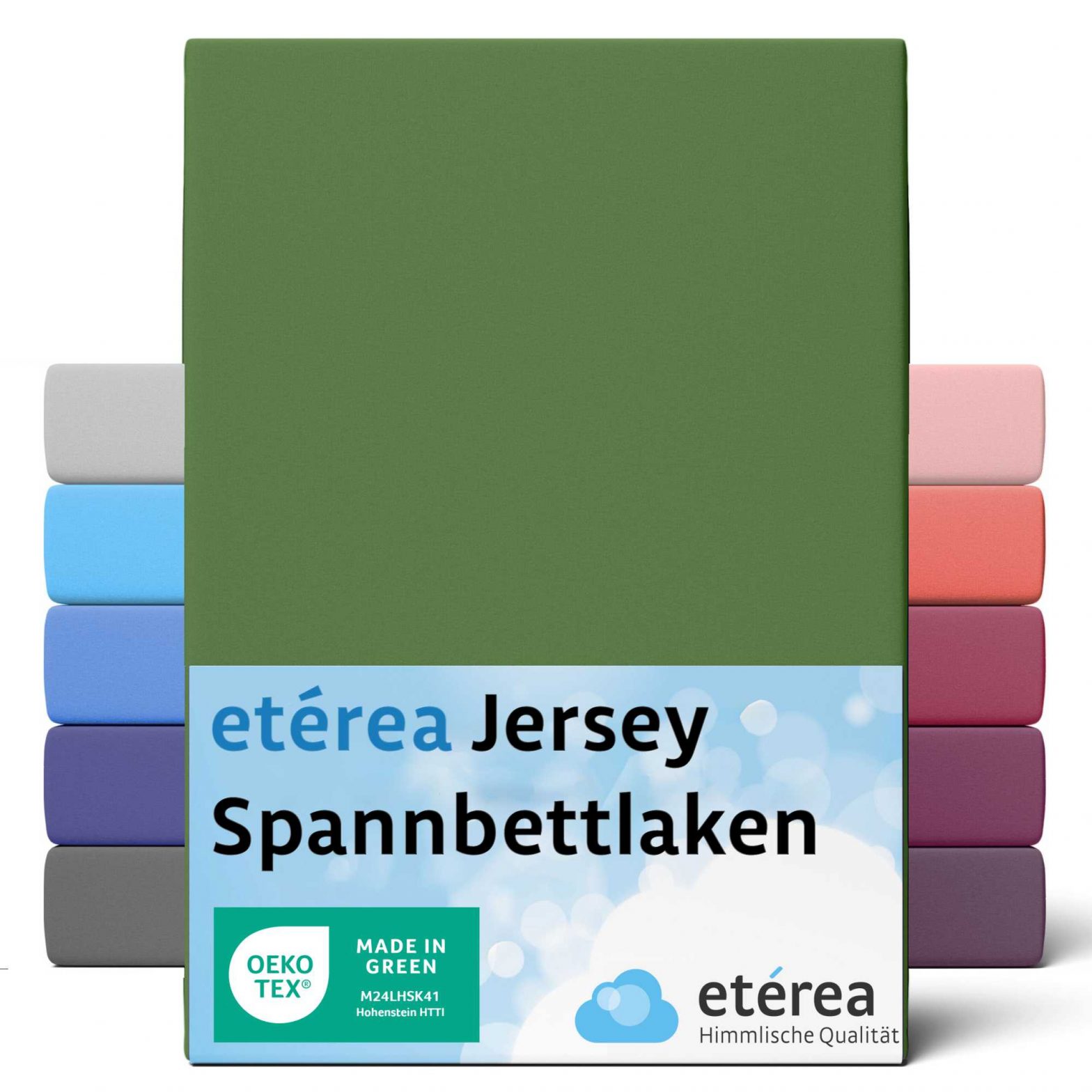 etérea Comfort Jersey Spannbettlaken Kaktus 60×120 cm – 70×140 cm