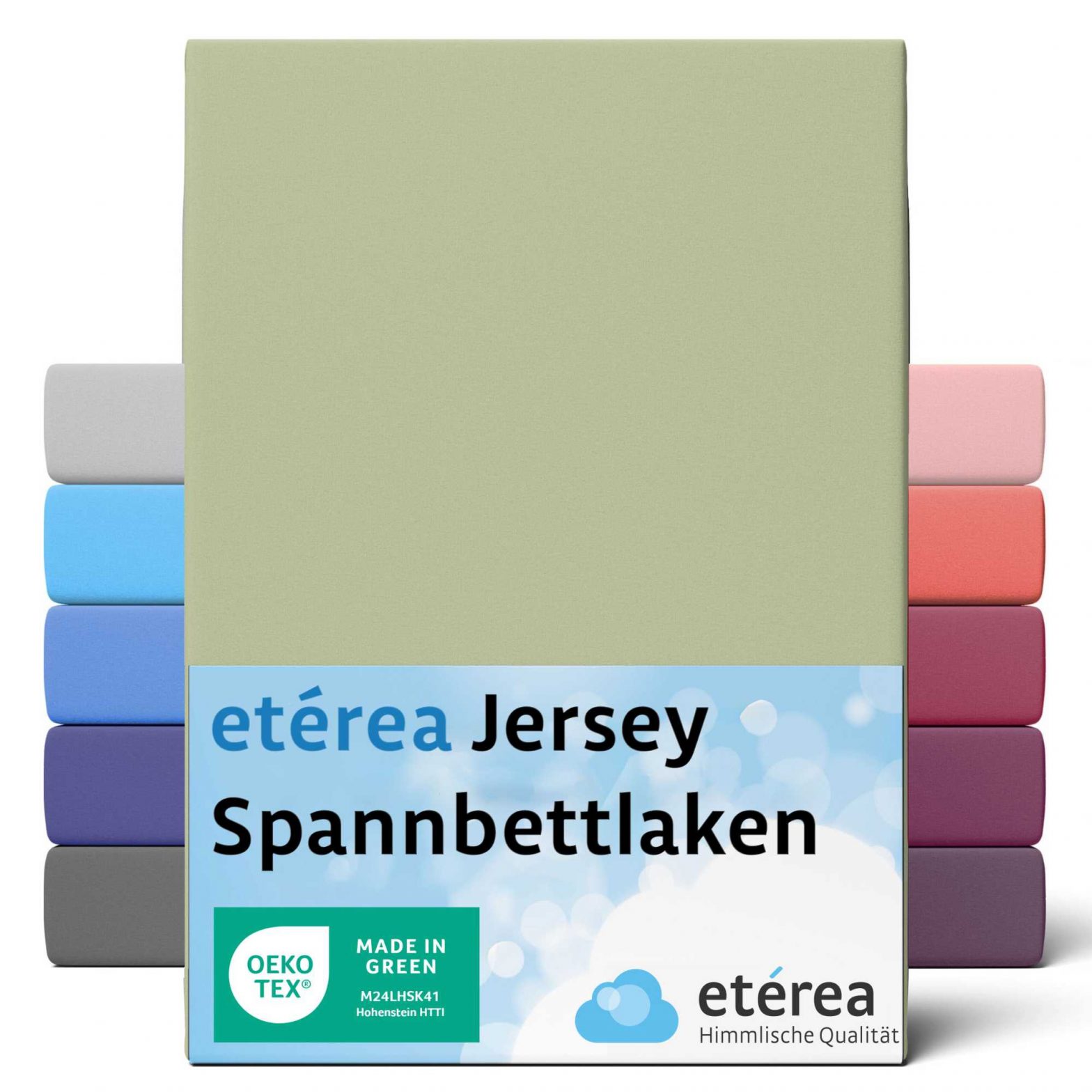 etérea Comfort Jersey Spannbettlaken Lind 100×200 cm – 120×200 cm