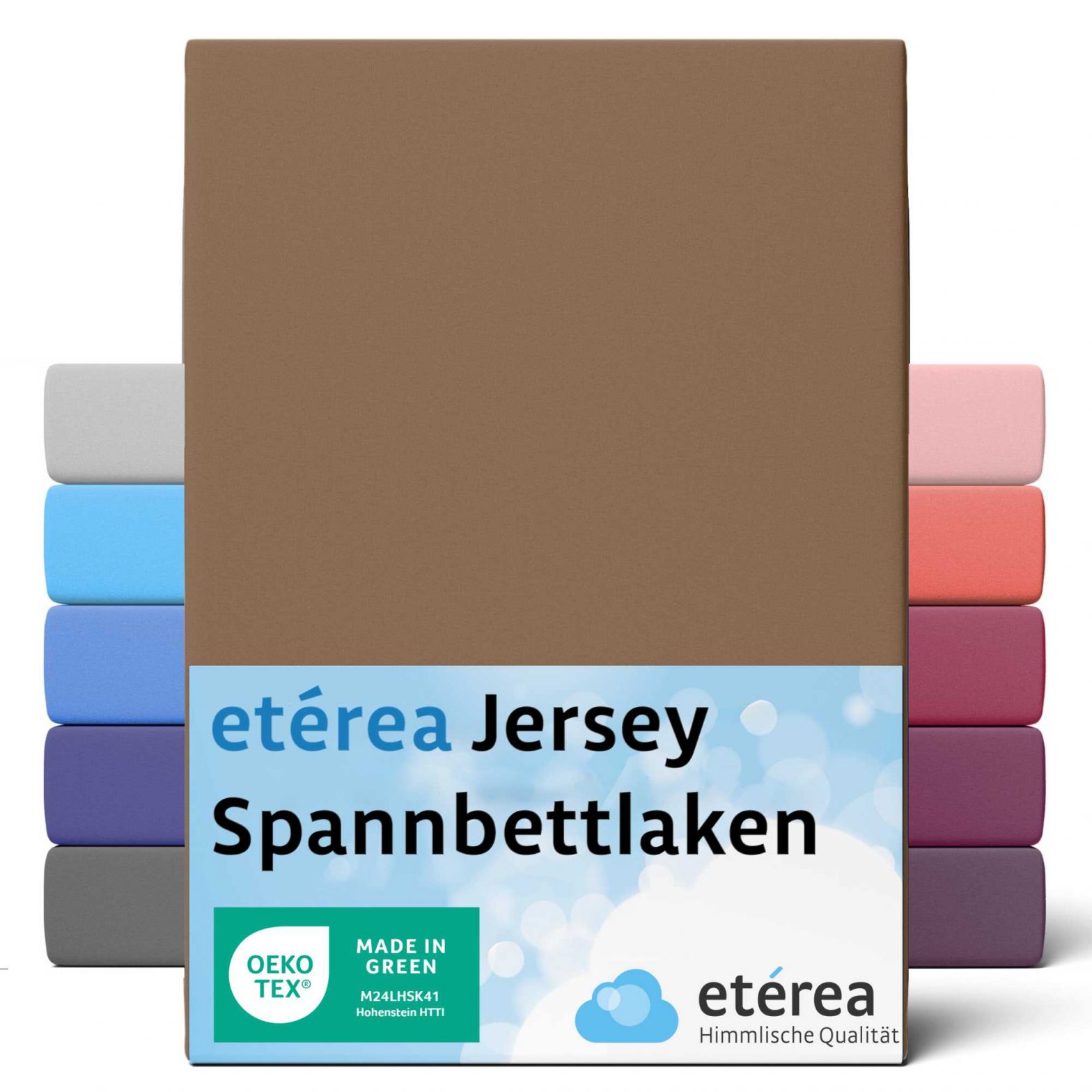 etérea Comfort Jersey Spannbettlaken Stucco 100×200 cm – 120×200 cm