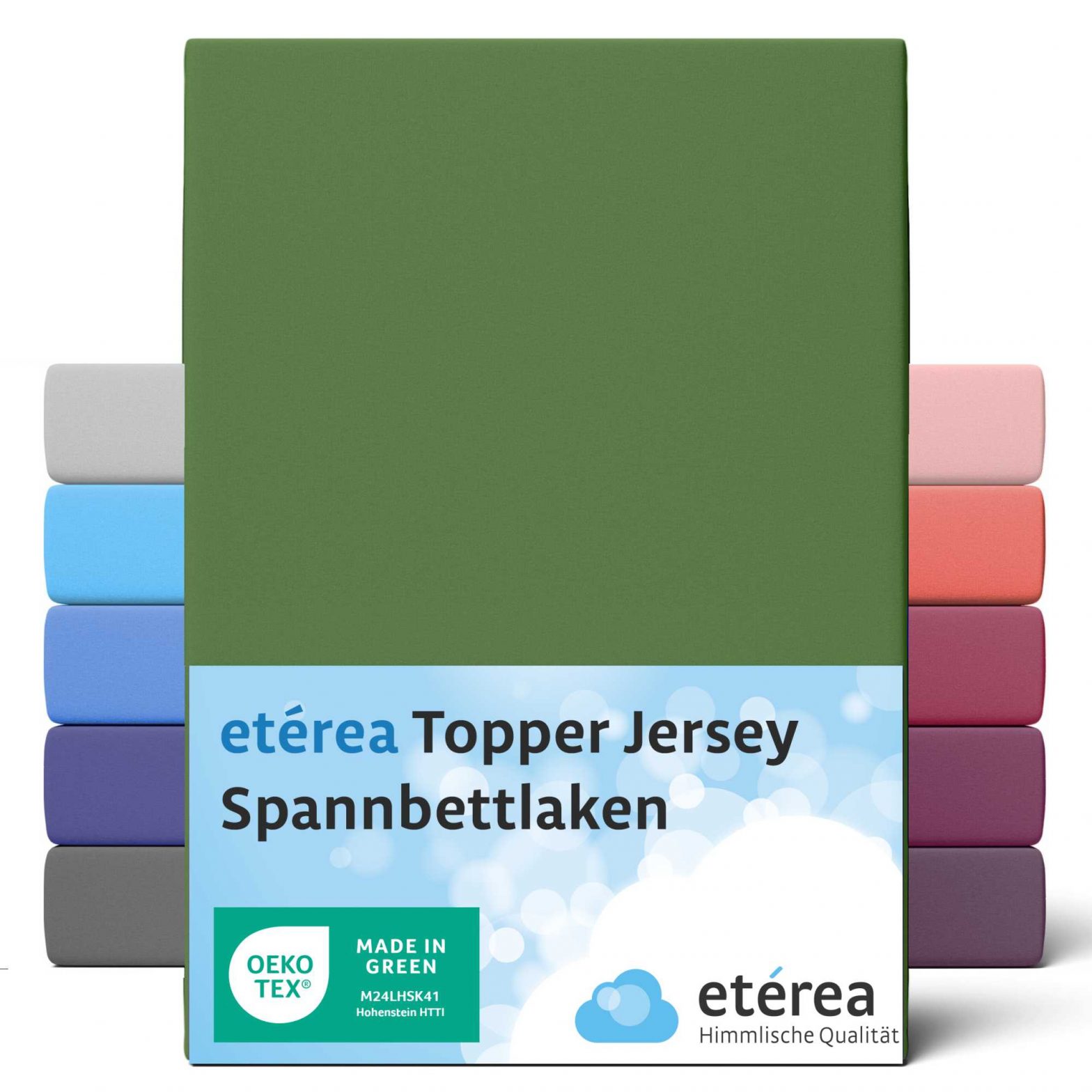 etérea Jersey Topper Spannbettlaken Spannbetttuch Kaktus 140×200 – 160×200 cm