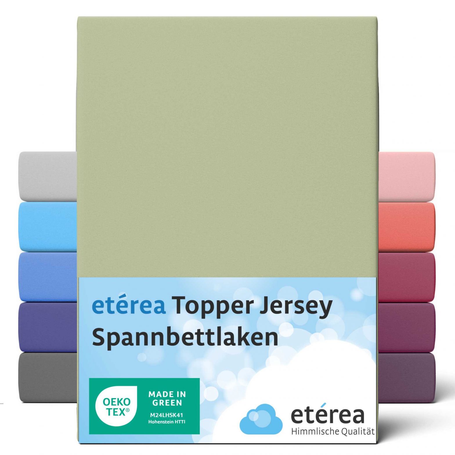 etérea Jersey Topper Spannbettlaken Spannbetttuch Lind 140×200 – 160×200 cm