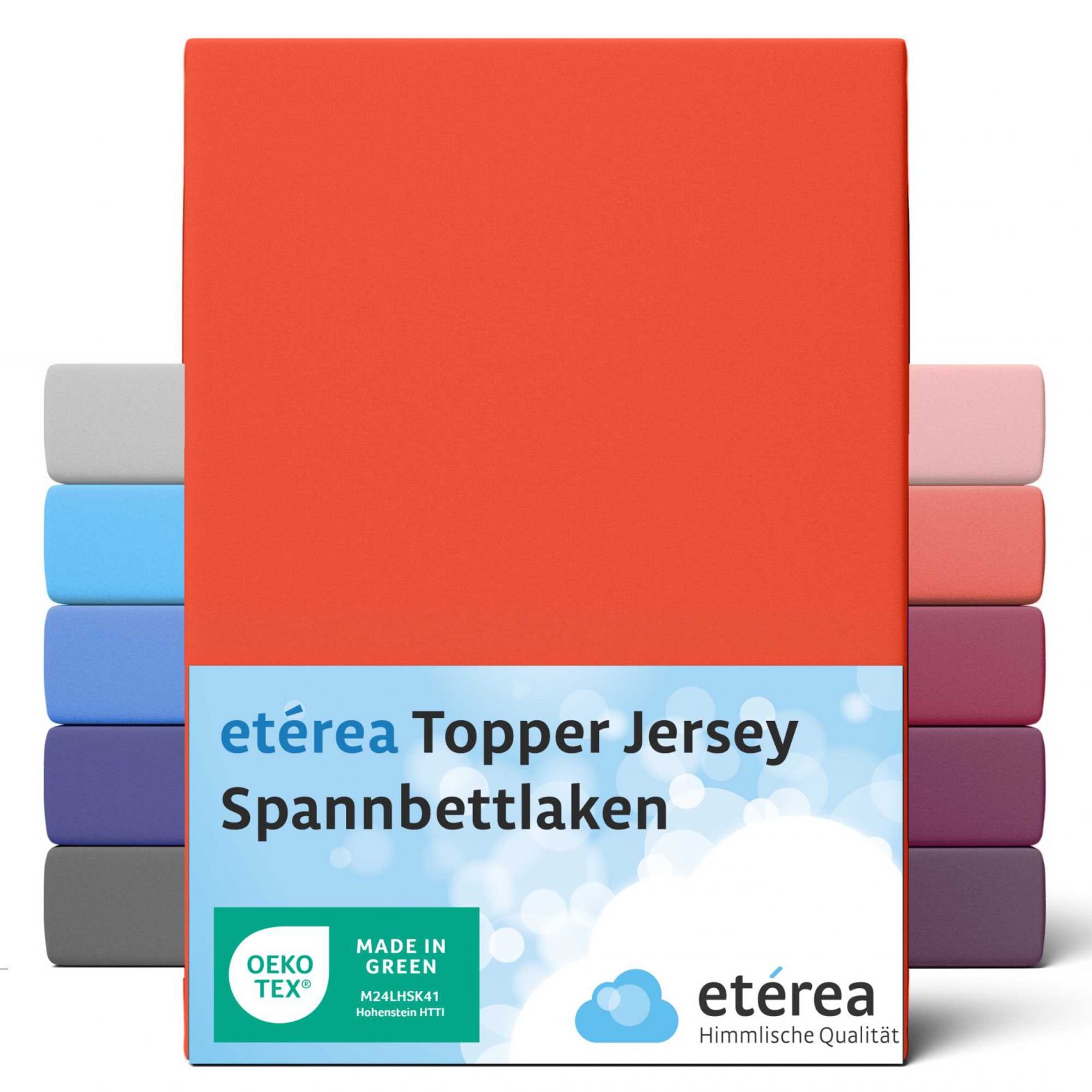 etérea Jersey Topper Spannbettlaken Spannbetttuch Terra 200×200 – 200×220 cm