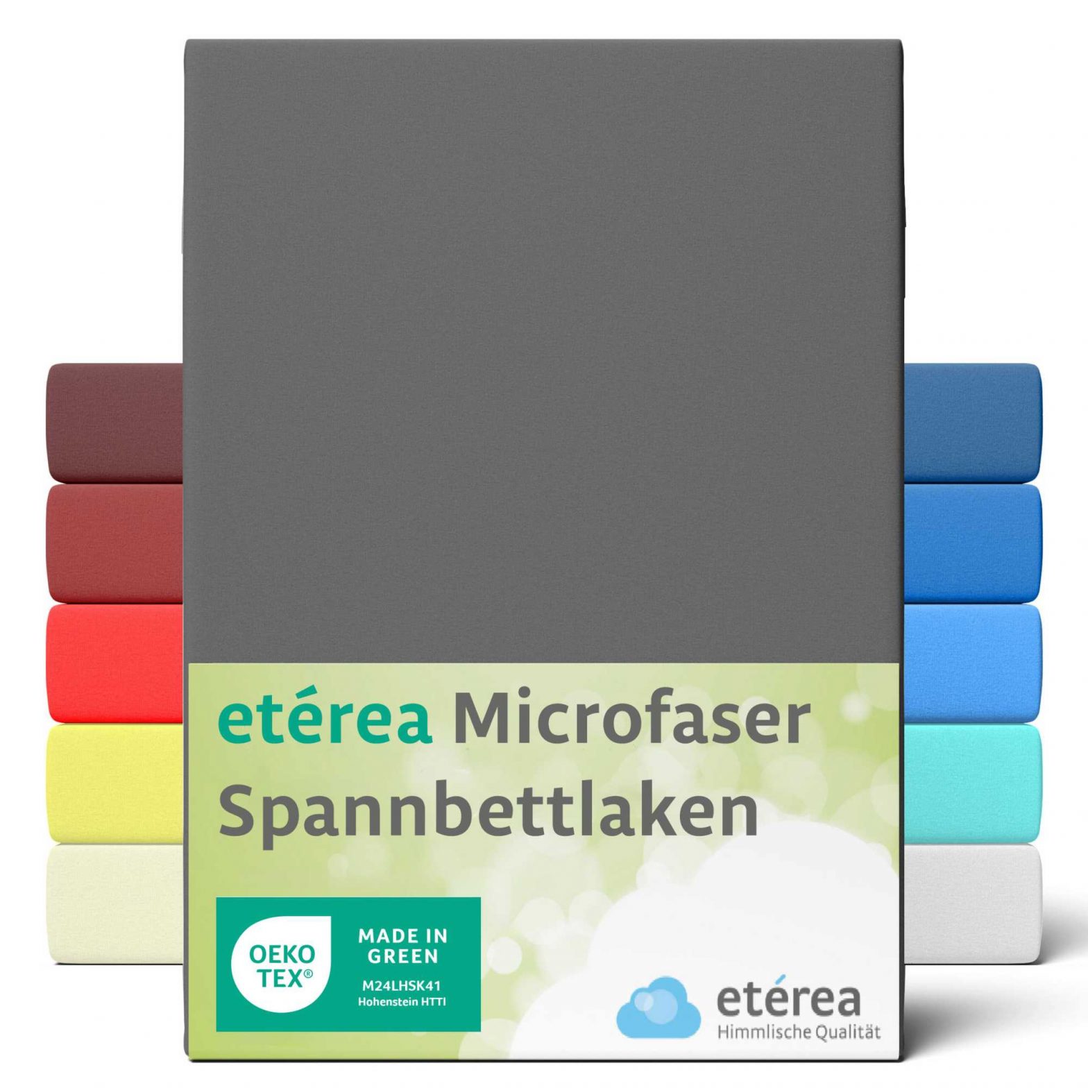 etérea Microfaser Spannbettlaken Anthrazit 140×200 – 160×200 cm