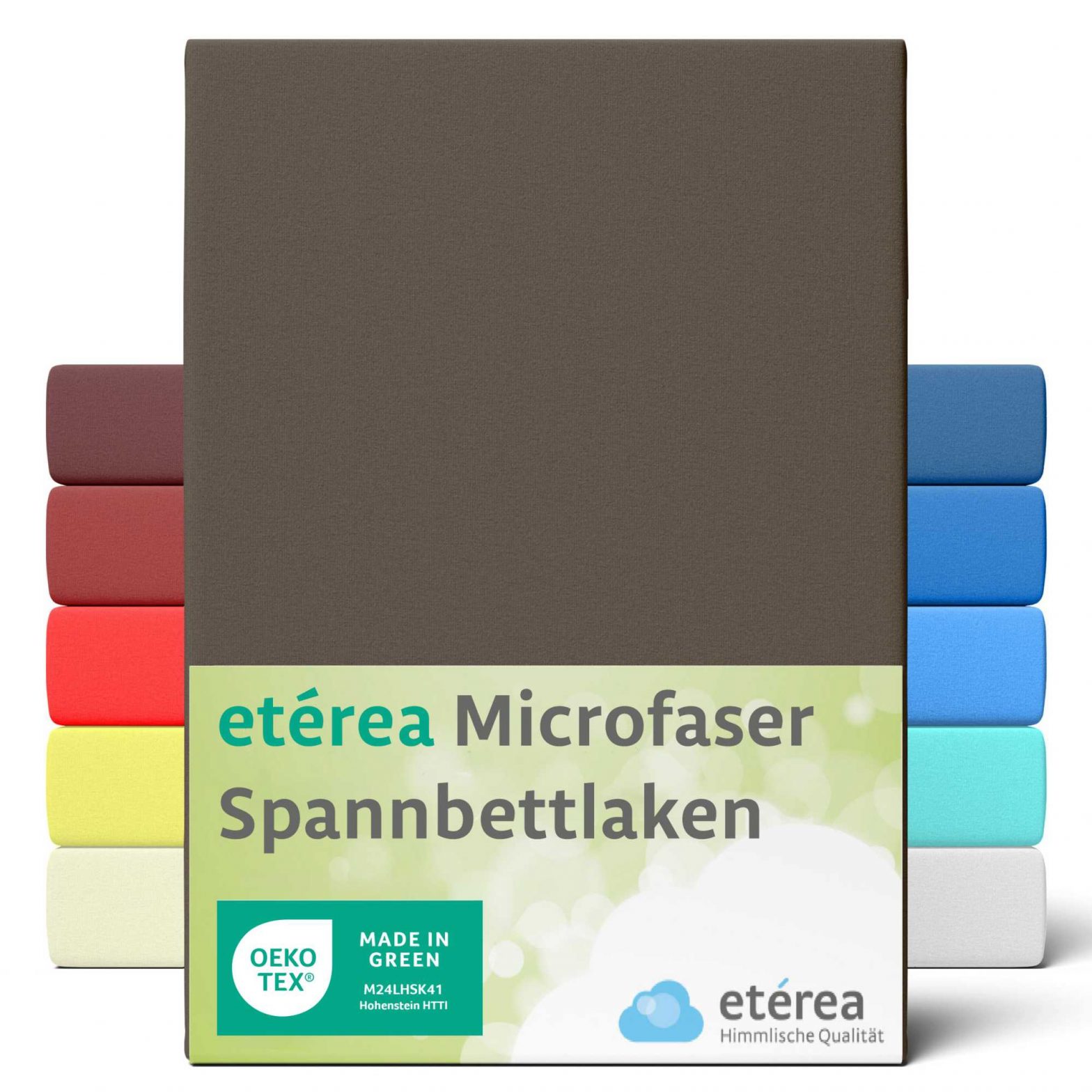 etérea Microfaser Spannbettlaken Dunkel Braun 140×200 – 160×200 cm