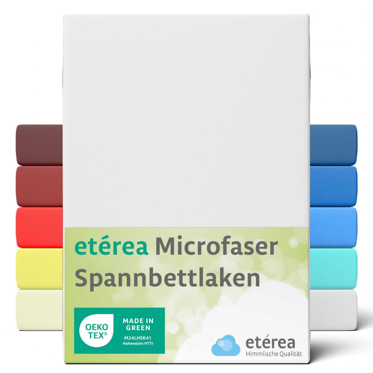 etérea Microfaser Spannbettlaken Weiss 60×120 – 70×140 cm