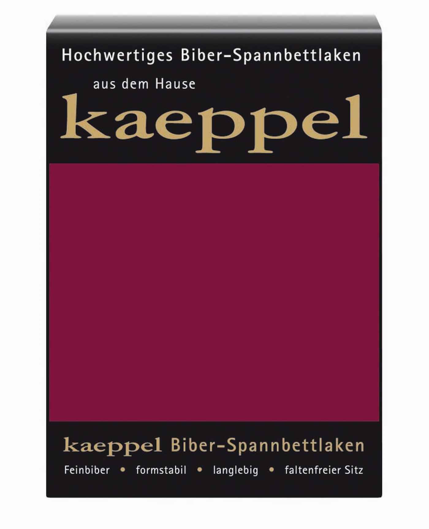 Kaeppel Biber Spannbettlaken Einfarbig Bordeaux 140×200 cm – 160×200 cm