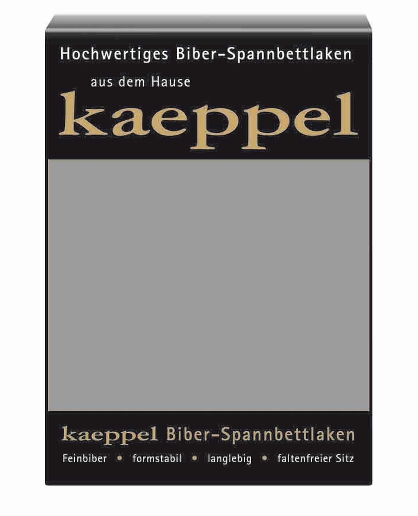 Kaeppel Biber Spannbettlaken Einfarbig Grau 90×200 cm – 100×200 cm