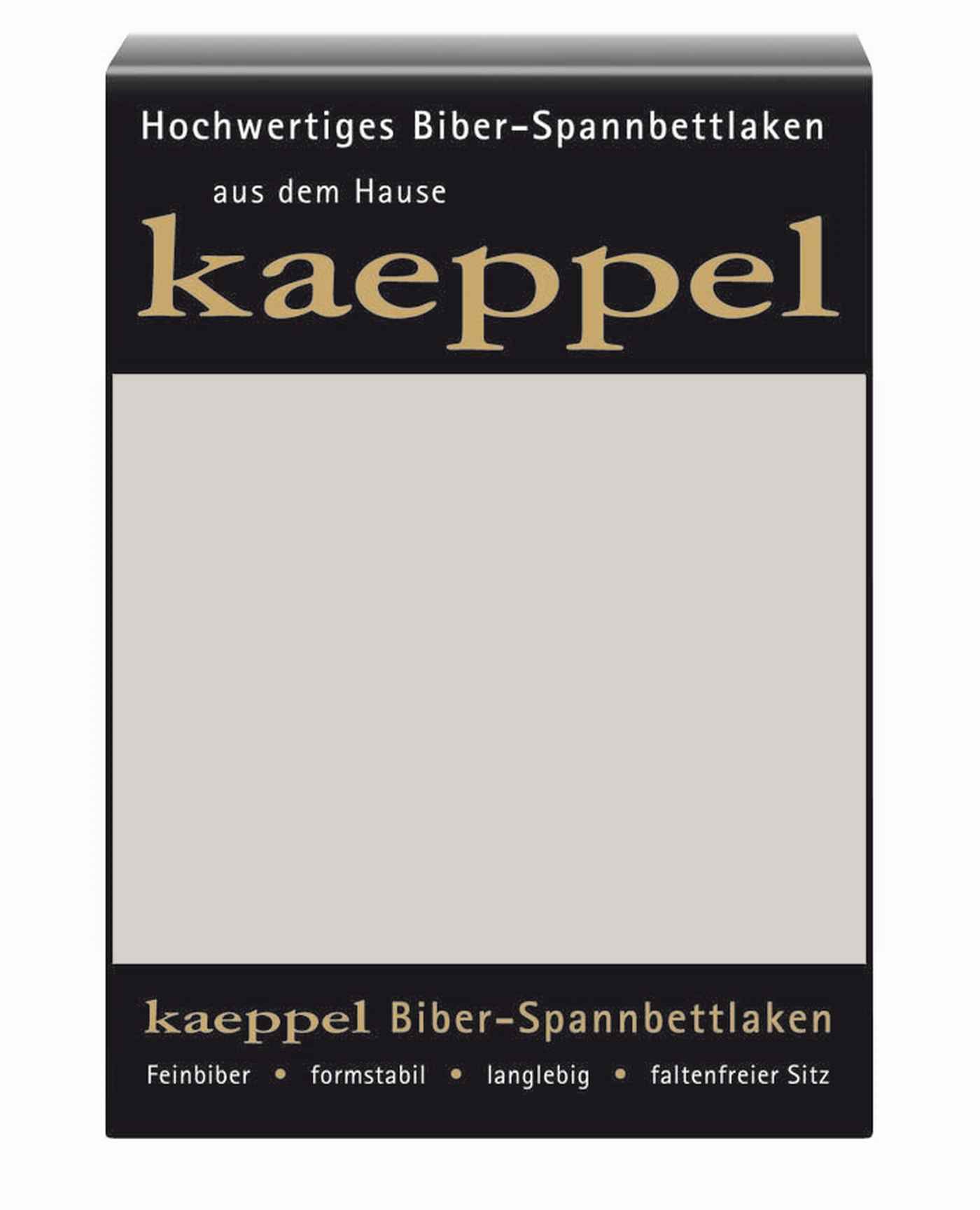 Kaeppel Biber Spannbettlaken Einfarbig Silber 180×200 cm – 200×200 cm