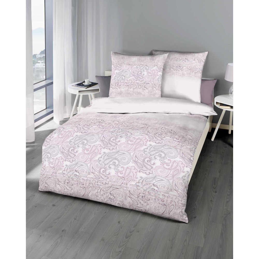 Kaeppel Biber Bettwäsche Paisley Kerala Rosa 155×220 cm + 80×80 cm