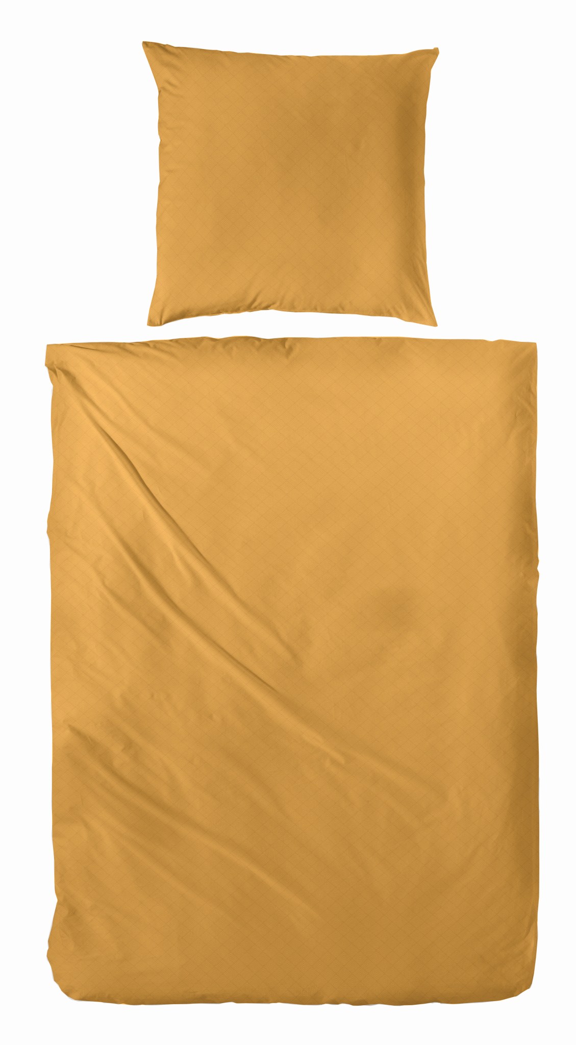 Primera Mako Satin Bettwäsche Falsches Uni Gold 155×220 cm + 80×80 cm