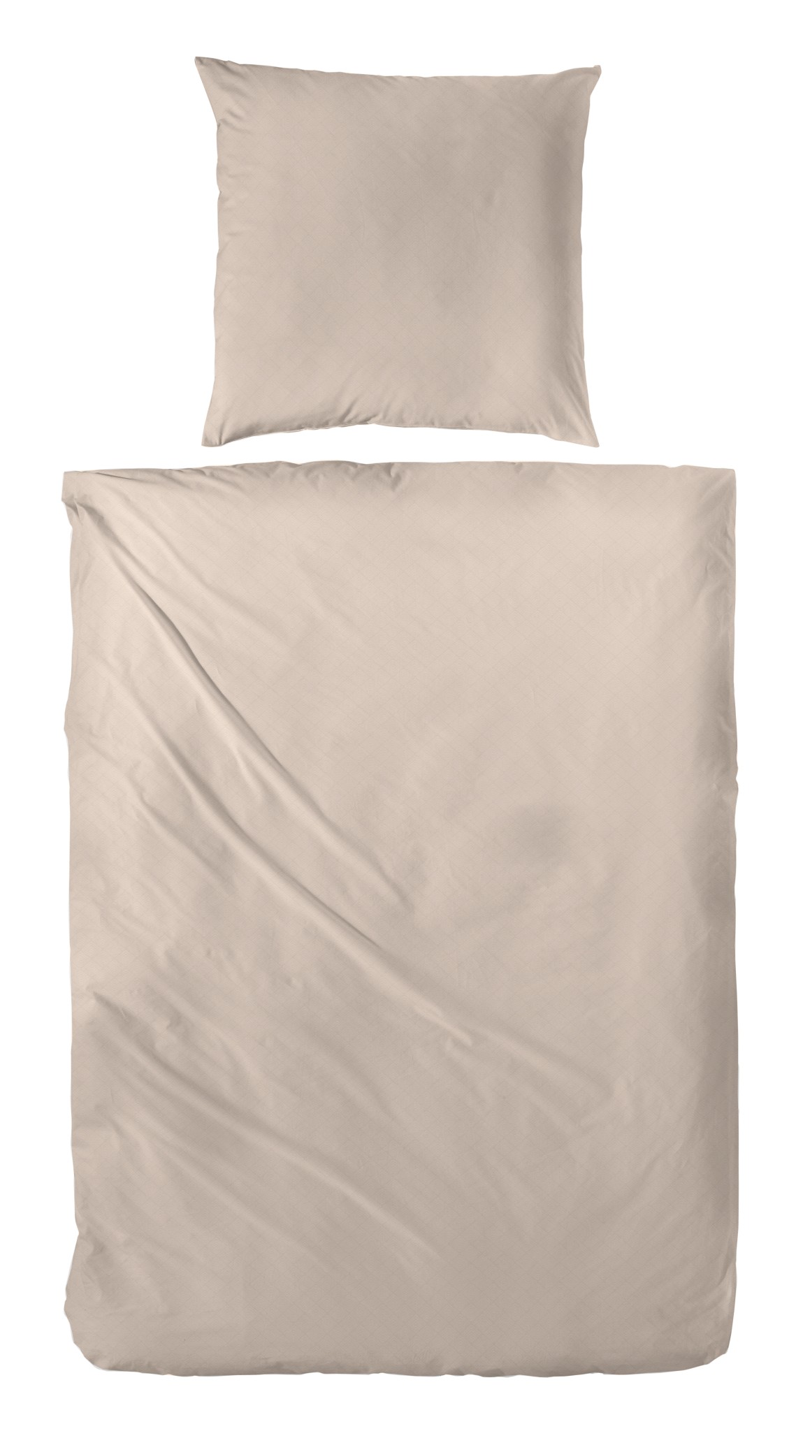 Primera Mako Satin Bettwäsche Falsches Uni Taupe 155×220 cm + 80×80 cm