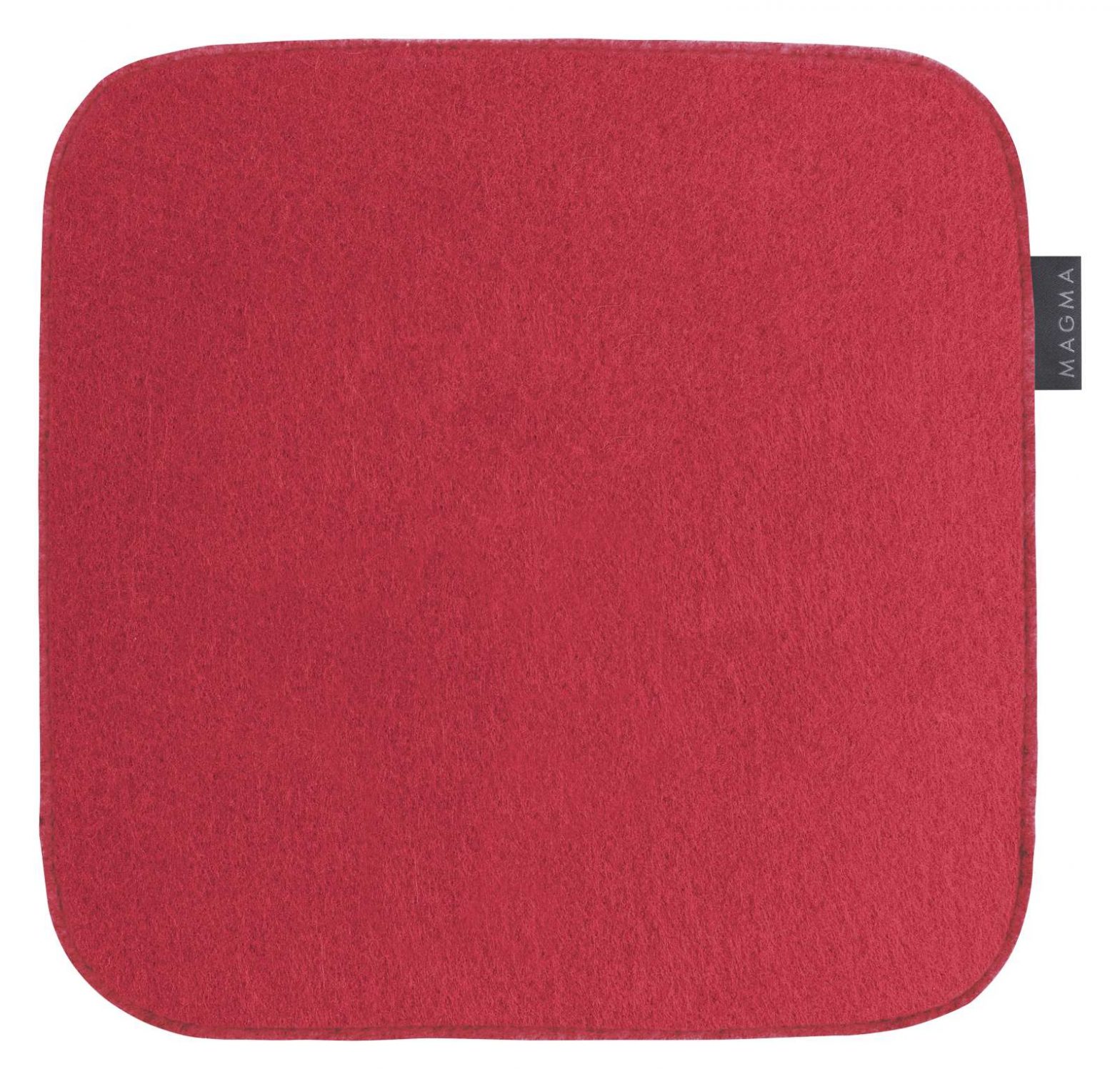 Magma Sitzkissen Avaro Filzoptik Uni Quadratisch Rot 35×35 cm