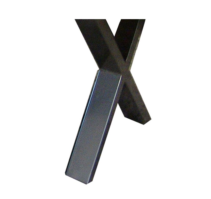 Fußgestell für flexibles Tischsystem X-Form 100×30 mm schwarz