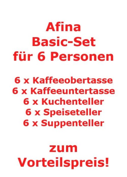 Villeroy & Boch Afina Basic-Set für 6 Personen / 30 Teile