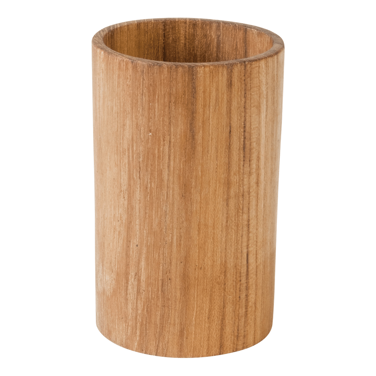 Aufbewahrungsbecher gerade Teak groß Ø 8  x H 12 cm