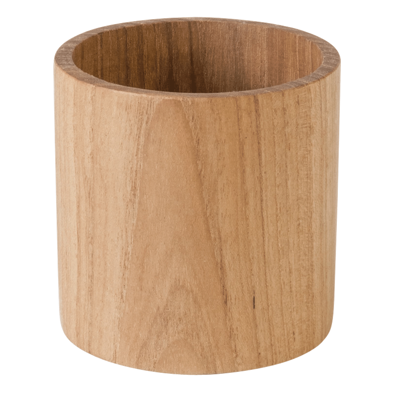 Aufbewahrungsbecher gerade Teak klein Ø 8  x H 8 cm