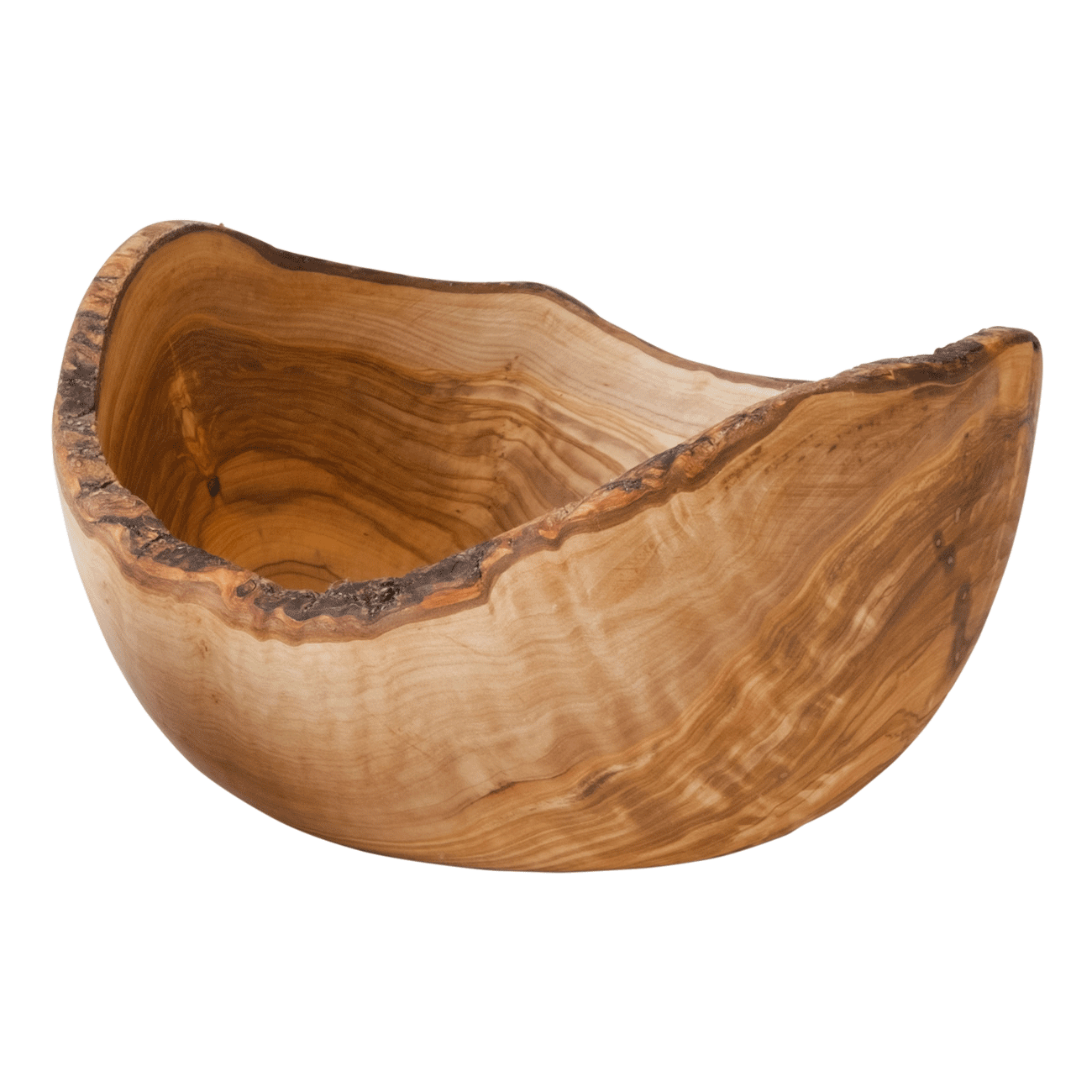 Holzschale Olivenholz mit Naturrand Ø ca. 24 cm