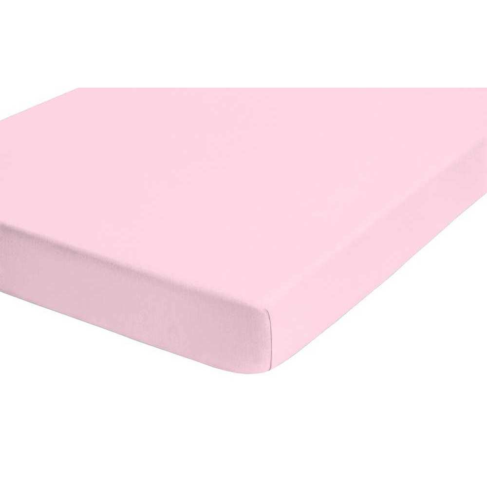 Biberna Jersey Elasthan Topper Spannbettlaken 90×190 cm – 100×220 cm Rose