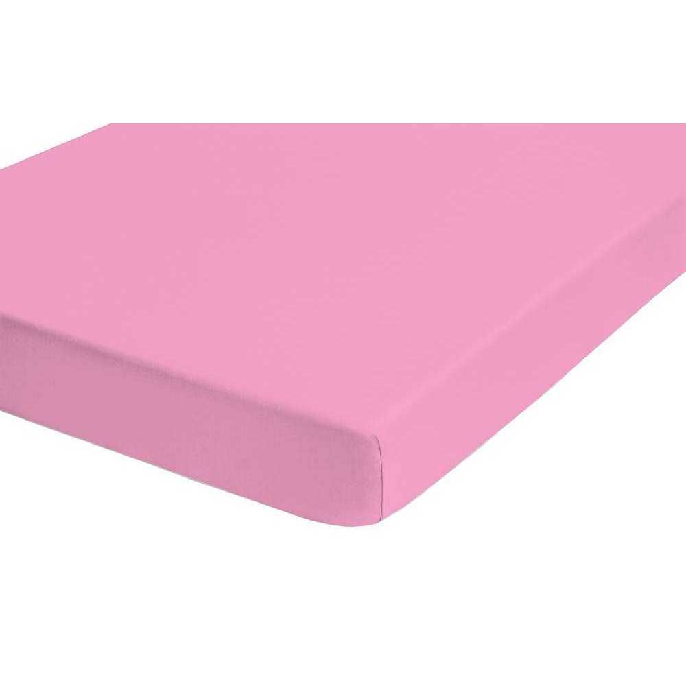 Biberna Jersey-Stretch Spannbettlaken Spannbetttuch 180×200 cm – 200×200 cm Pink