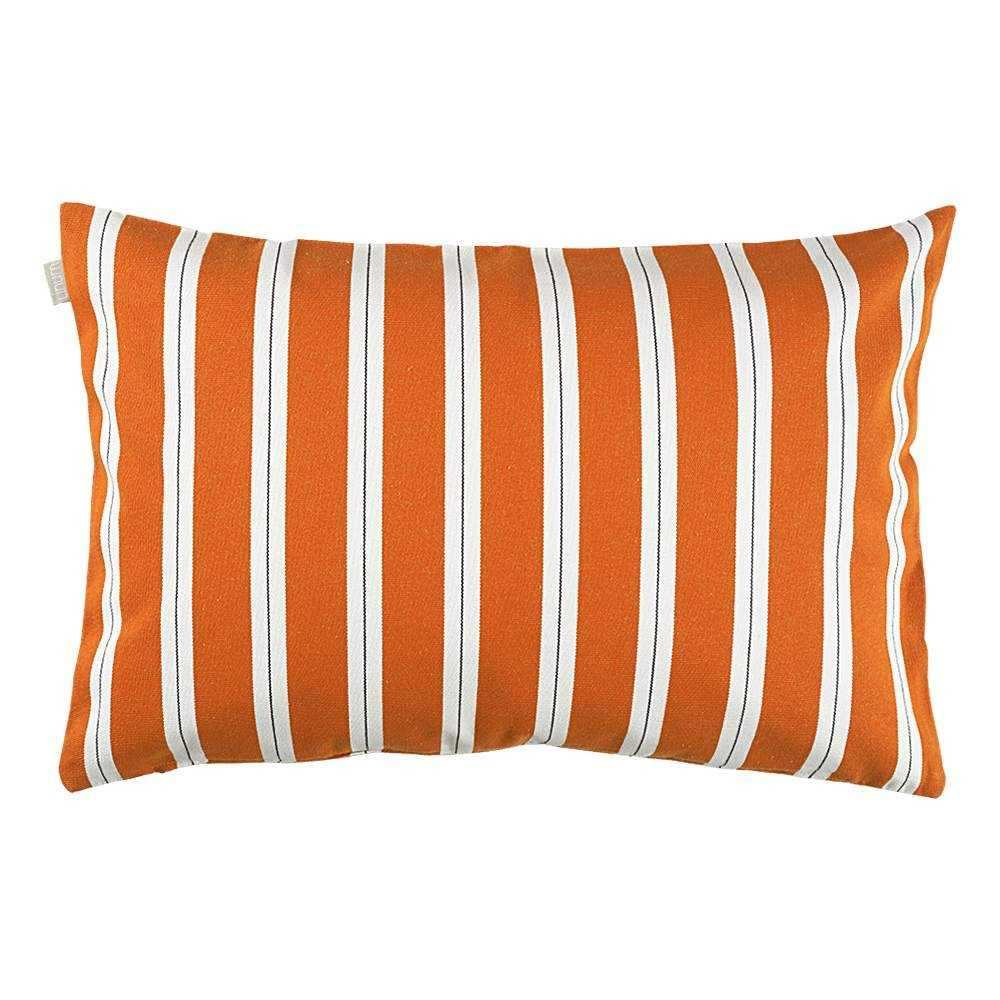 Linum Baumwolle Haga Kissenhülle Streifen Orange 50×50 cm