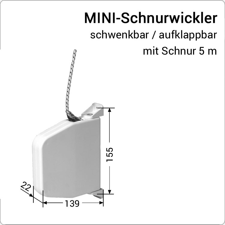 Schnurwickler schwenkbar weiß