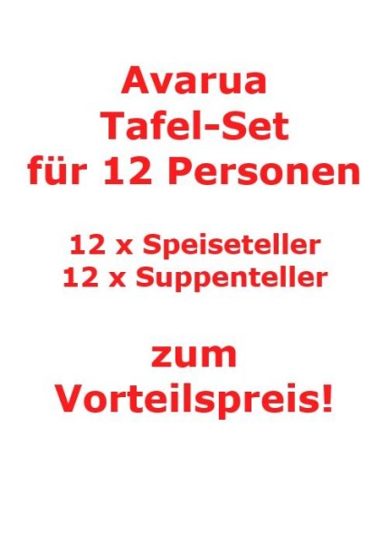 Villeroy & Boch Avarua Tafel-Set für 12 Personen / 24 Teile