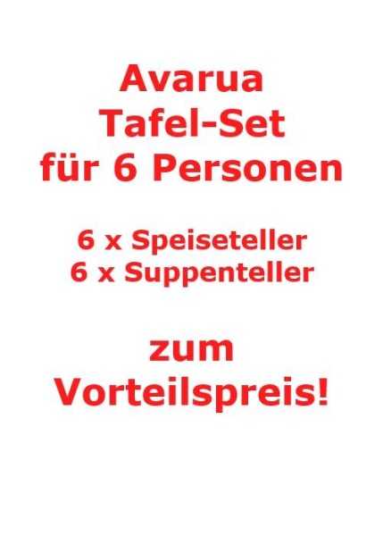 Villeroy & Boch Avarua Tafel-Set für 6 Personen / 12 Teile