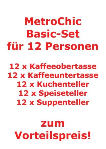 Villeroy & Boch MetroChic Basic-Set für 12 Personen / 60 Teile