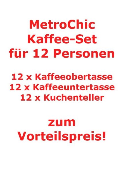 Villeroy & Boch MetroChic Kaffee-Set für 12 Personen / 36 Teile