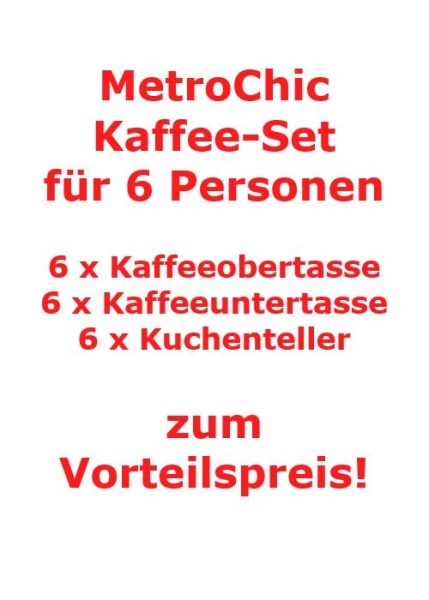 Villeroy & Boch MetroChic Kaffee-Set für 6 Personen / 18 Teile