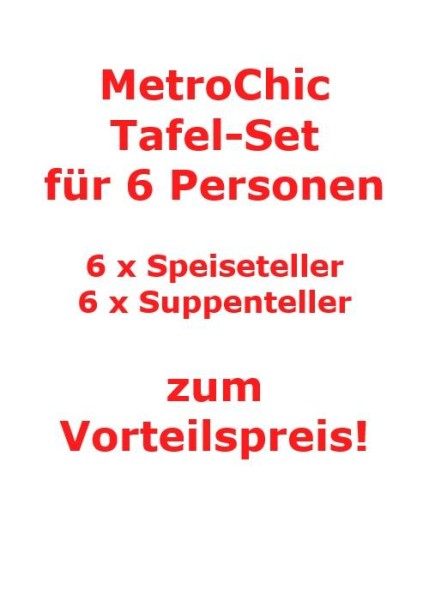 Villeroy & Boch MetroChic Tafel-Set für 6 Personen / 12 Teile