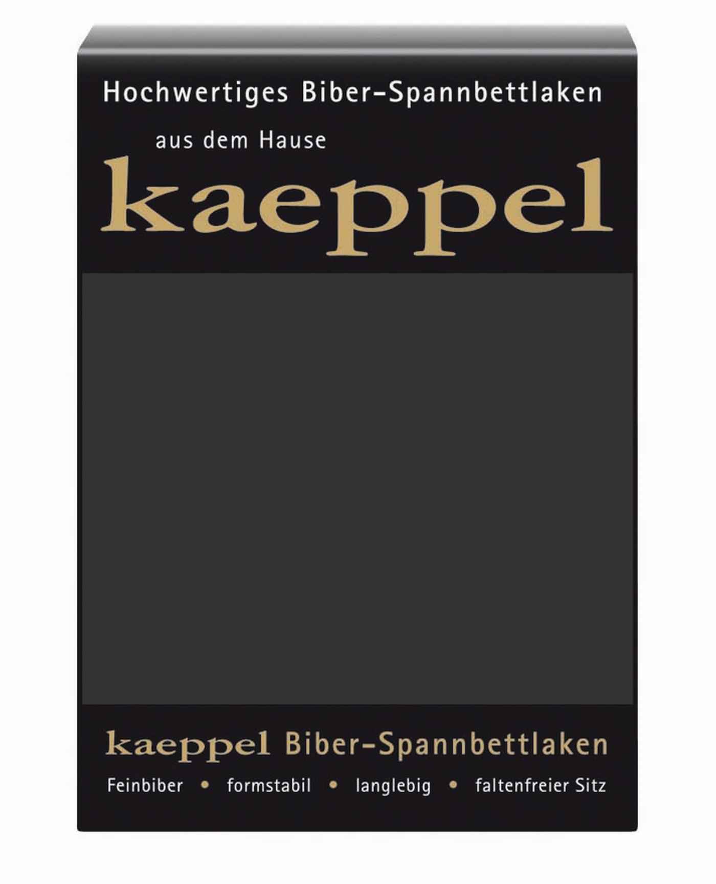 Kaeppel Biber Spannbettlaken Einfarbig Anthrazit 90×200 cm – 100×200 cm