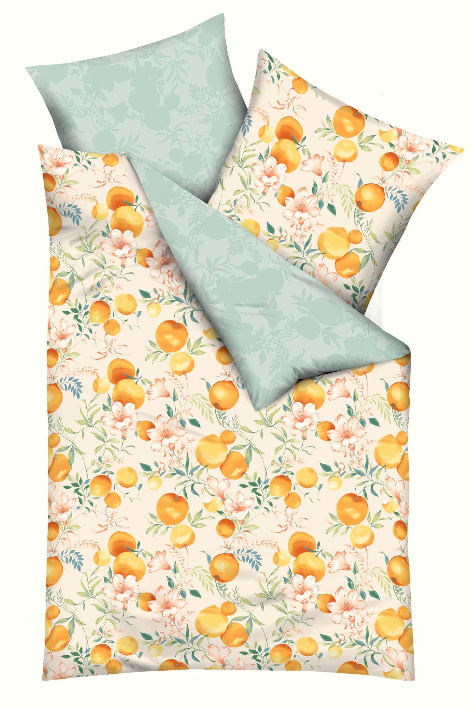 Kaeppel Mako Satin Bettwäsche Orange Blossom Mandarine 155×220