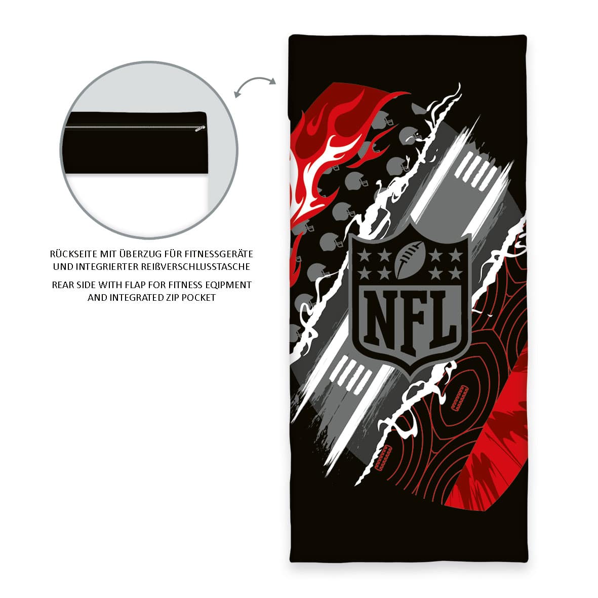 NFL Sport- und Fitnesstuch – Black