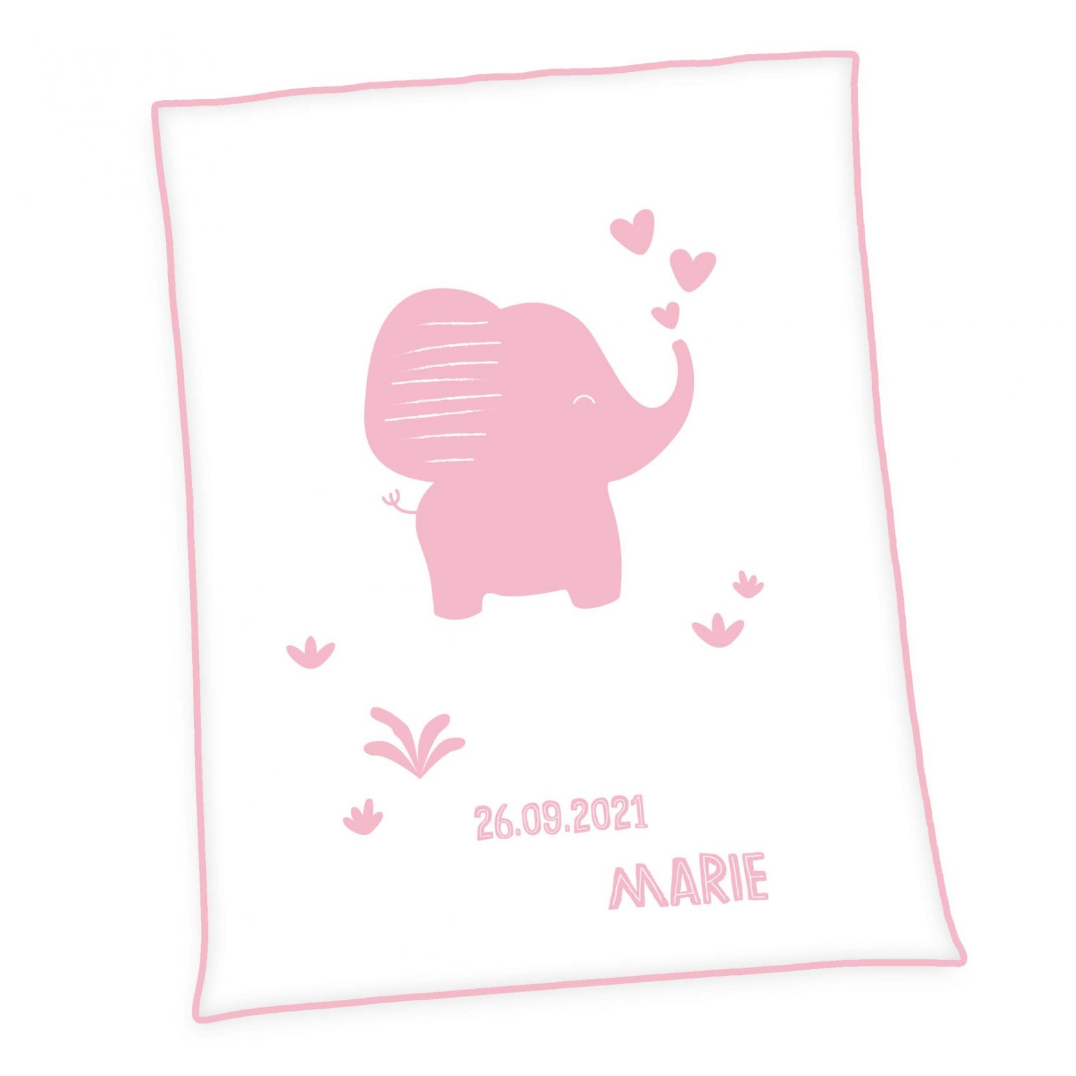 Personalisierte Baby Kuscheldecke Elefant Unicade®