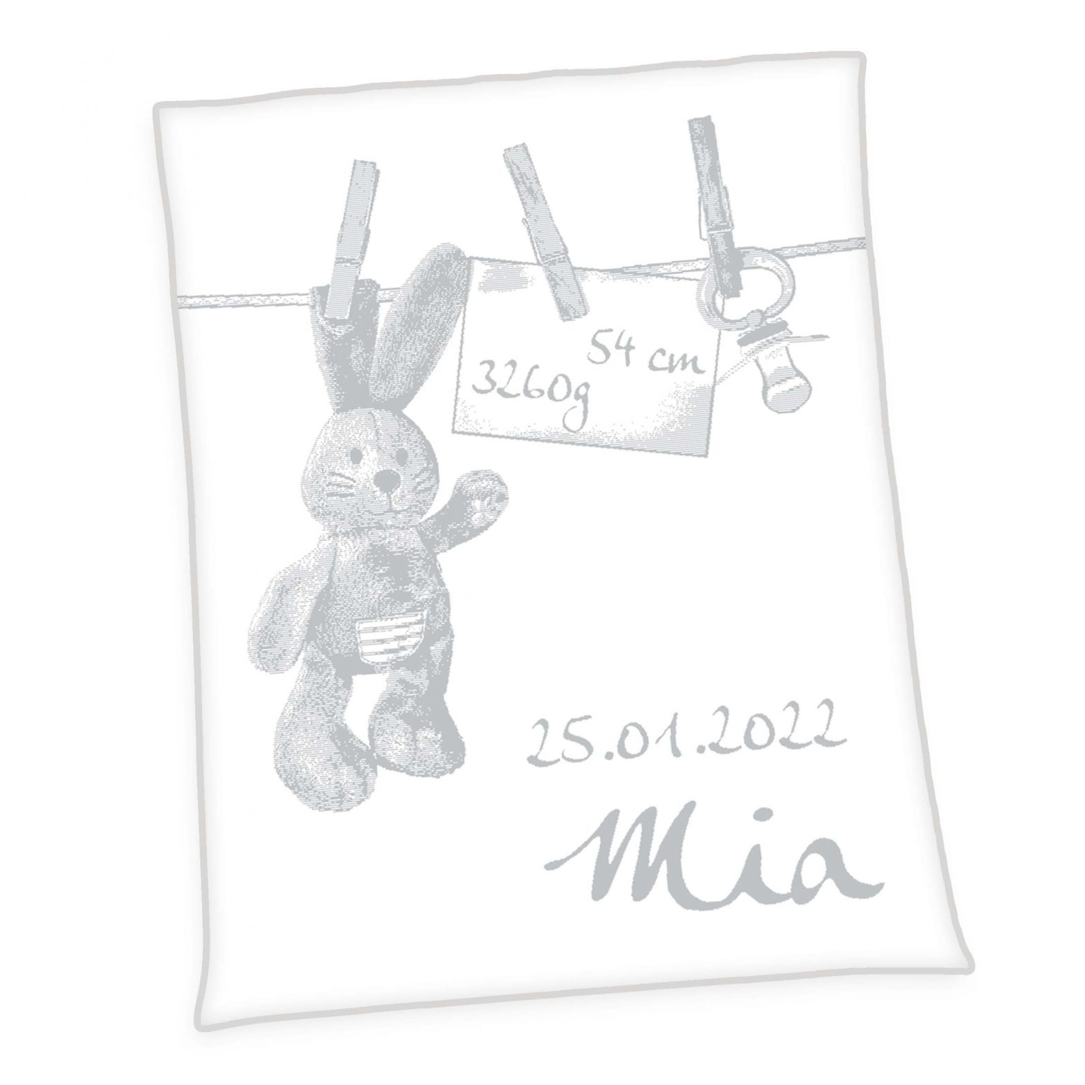 Personalisierte Baby Kuscheldecke Häschen Unicade®