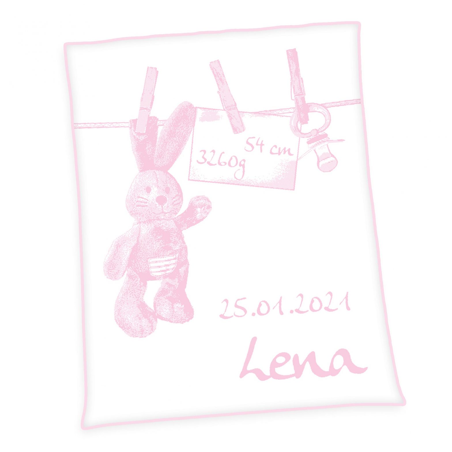 Personalisierte Baby Kuscheldecke Häschen Unicade®