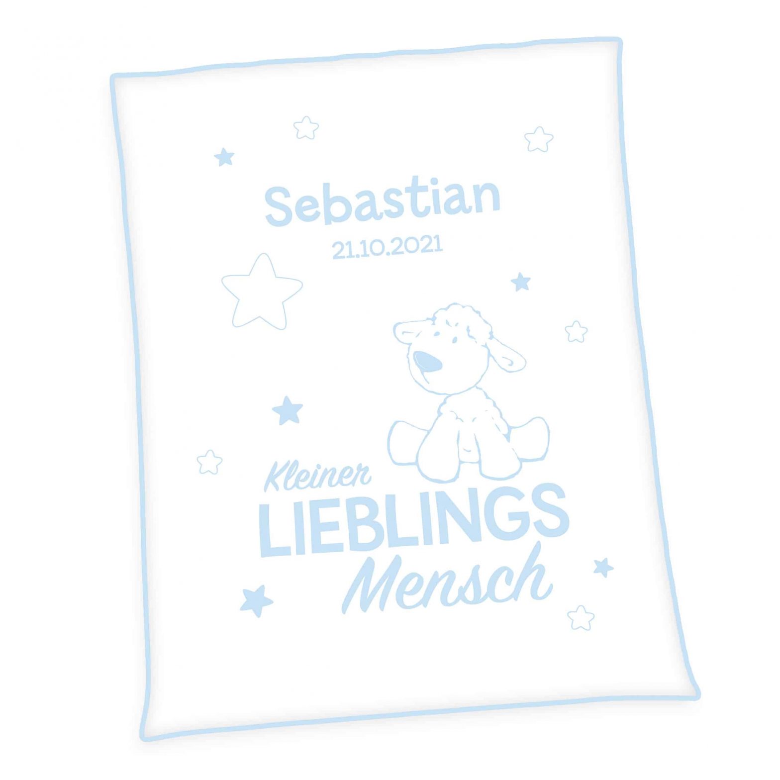 Personalisierte Baby Kuscheldecke Kleiner Lieblingsmensch Unicade®