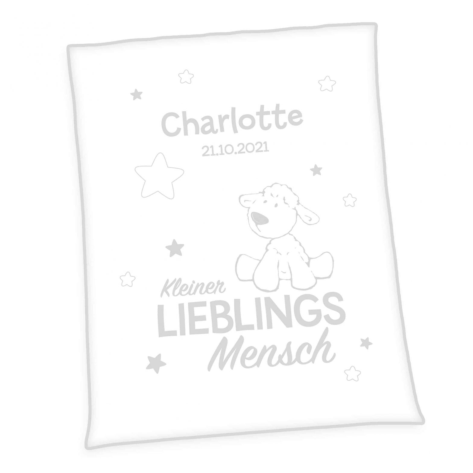 Personalisierte Baby Kuscheldecke Kleiner Lieblingsmensch Unicade®