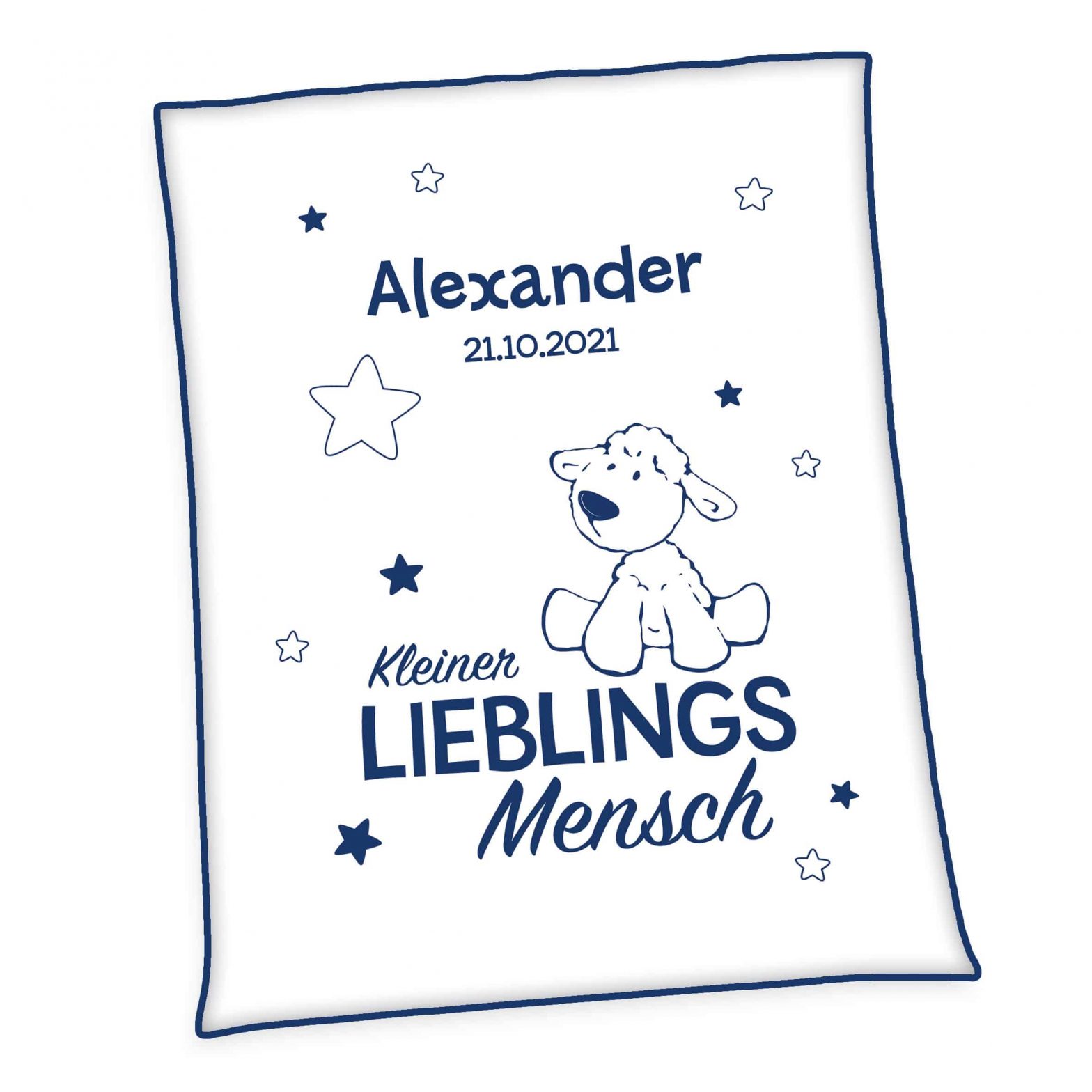 Personalisierte Baby Kuscheldecke Kleiner Lieblingsmensch Unicade®