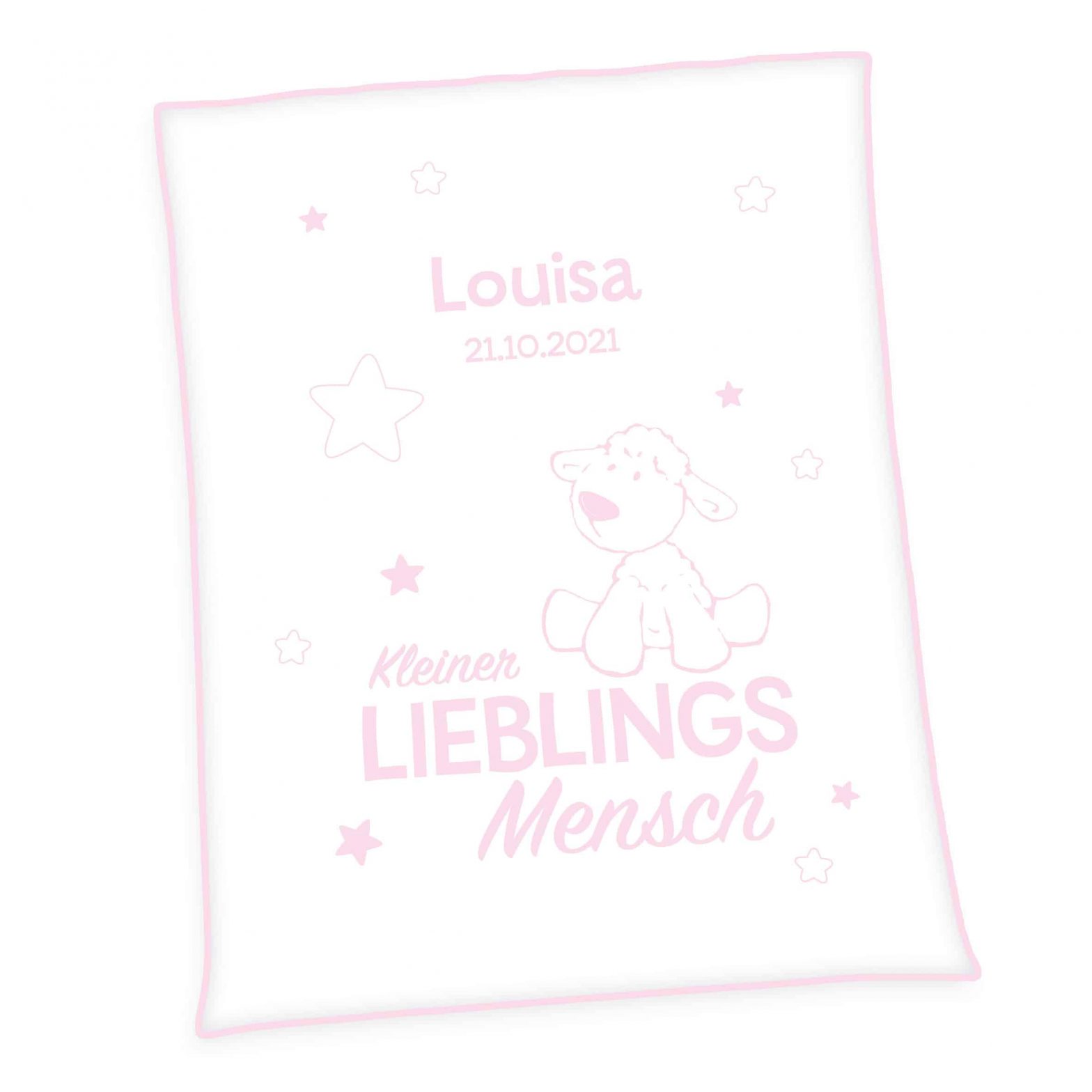 Personalisierte Baby Kuscheldecke Kleiner Lieblingsmensch Unicade®