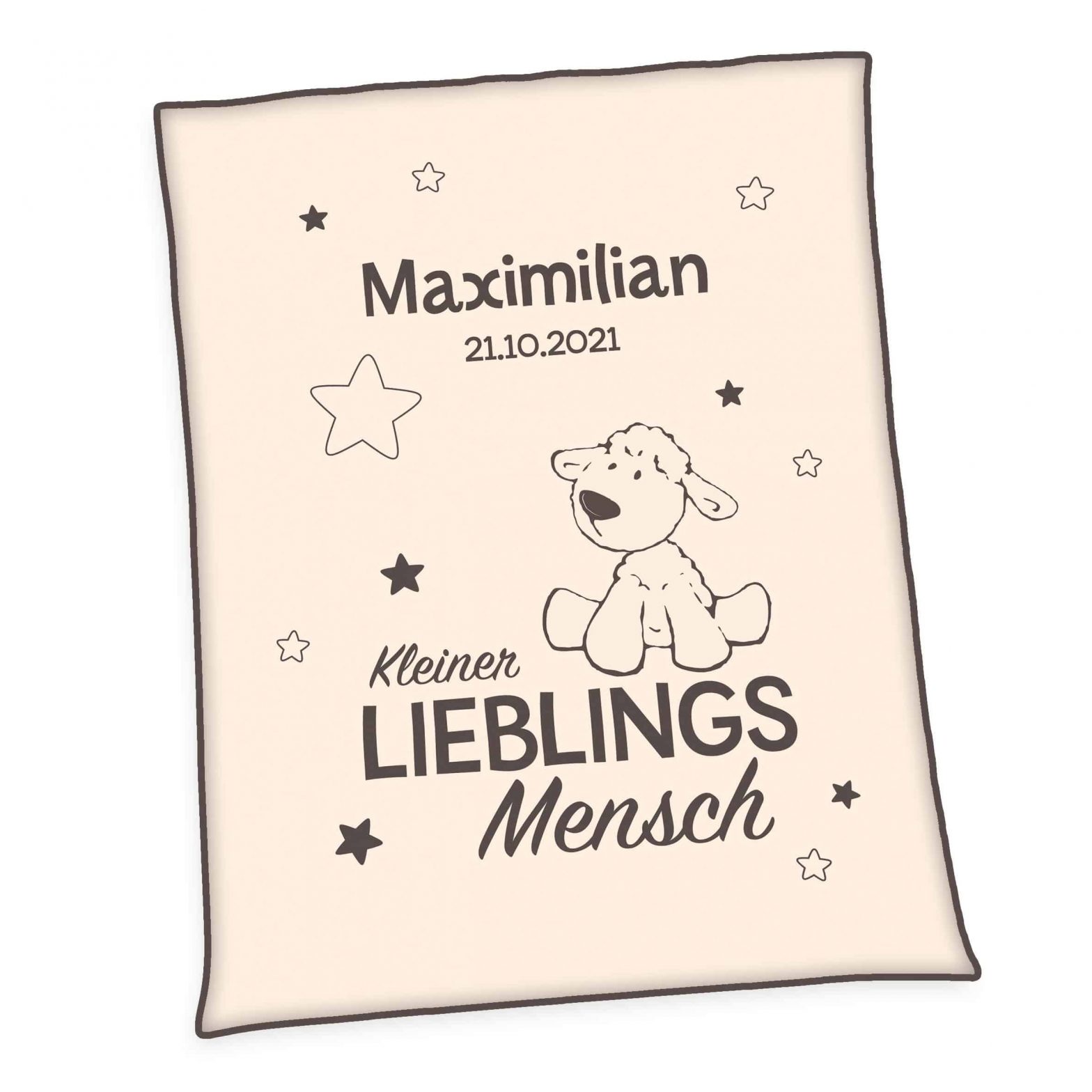 Personalisierte Baby Kuscheldecke Kleiner Lieblingsmensch Unicade®