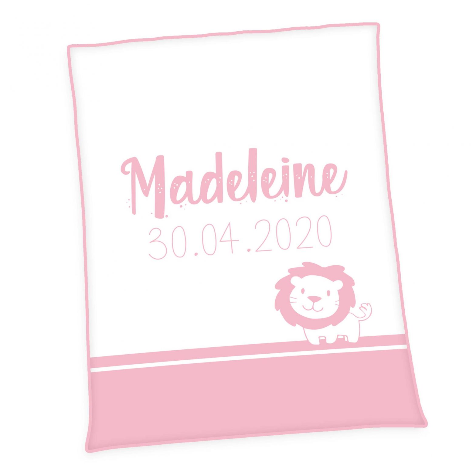 Personalisierte Baby Kuscheldecke Löwe Unicade®