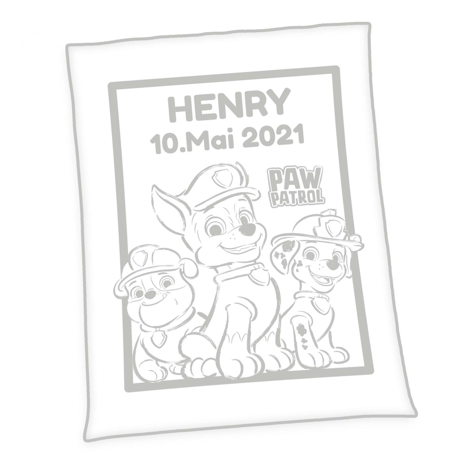 Unicade® Personalisierte Babydecke – Paw Patrol