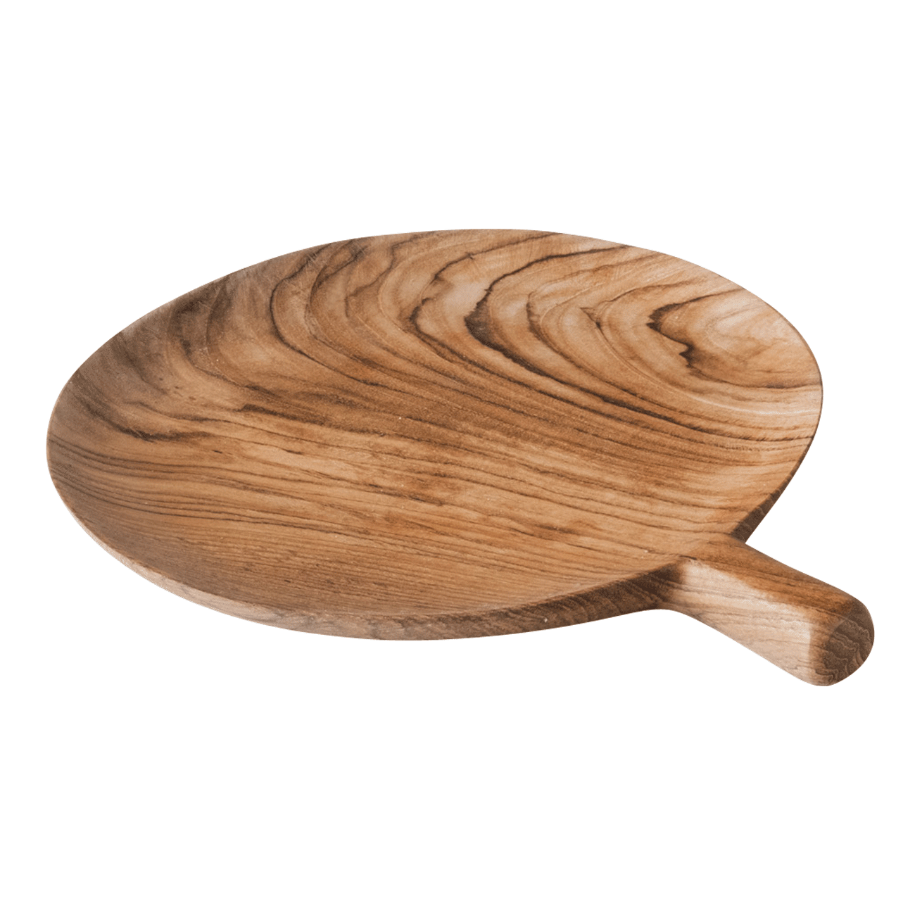 Teller mit Griff Teak Ø ca. 20 cm