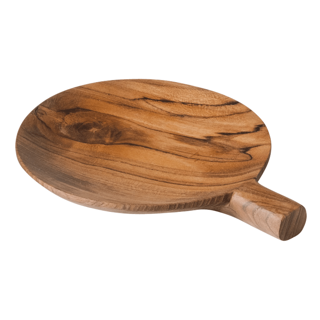 Teller mit Griff Teak Ø ca 14 cm