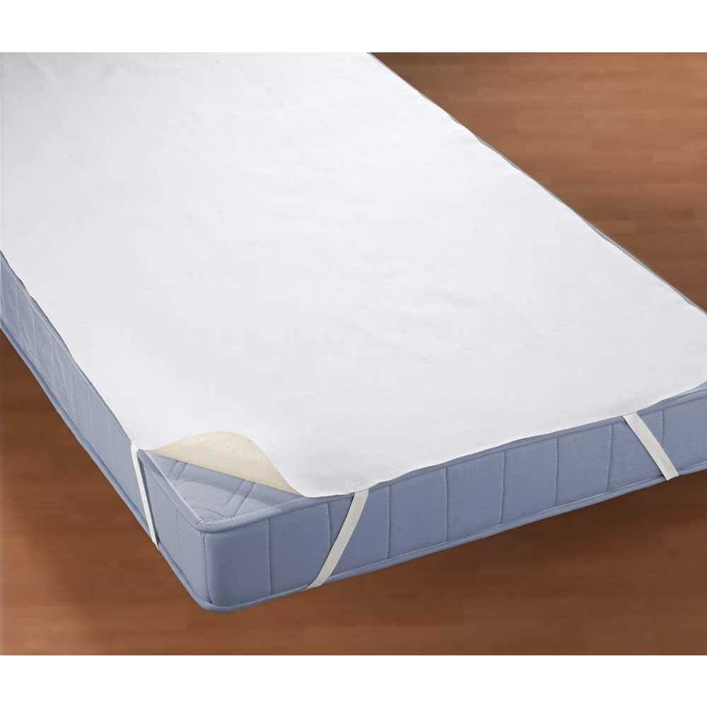 biberna Sleep & Protect wasserundurchlässige Molton-Matratzenauflage Uni Weiss 100×200 cm